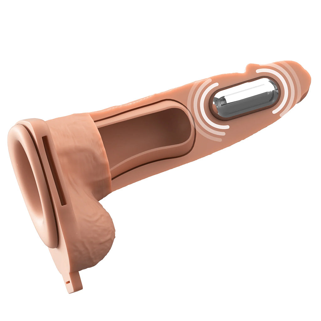 Fantasy X-tensions 6 Inch Hollow Strap-On Vibe in Light Male Enhancement > Extenders and Sleeves