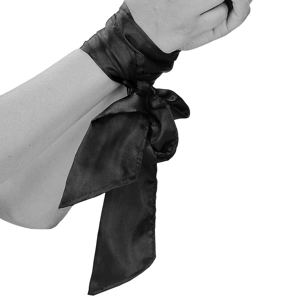 Black & White Satin Bondage Tie Bondage and Fetish > Tools & Accessories