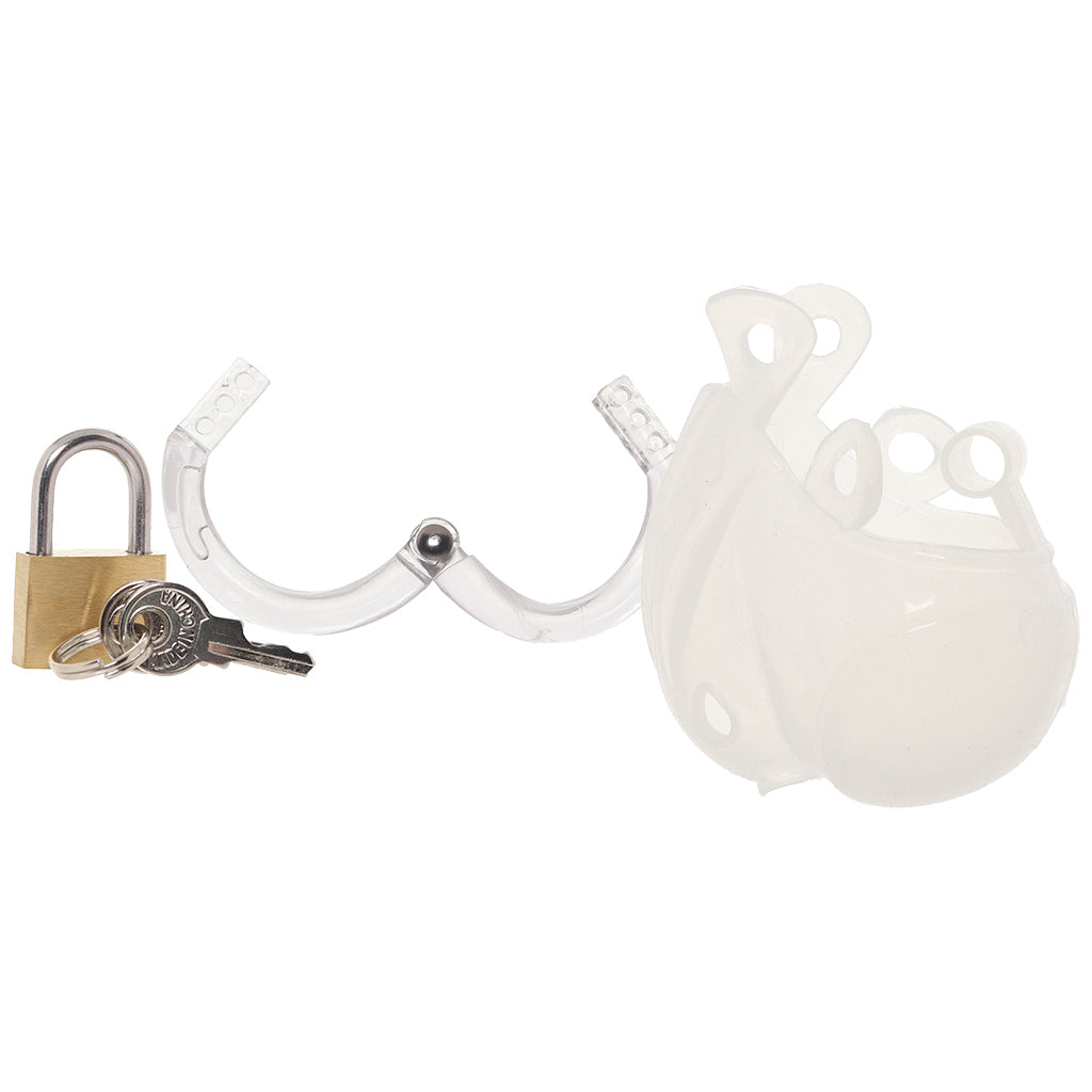 Blueline Full Restraint Silicone Chastity Device in Frosted Bondage and Fetish > Cock and Ball Devices