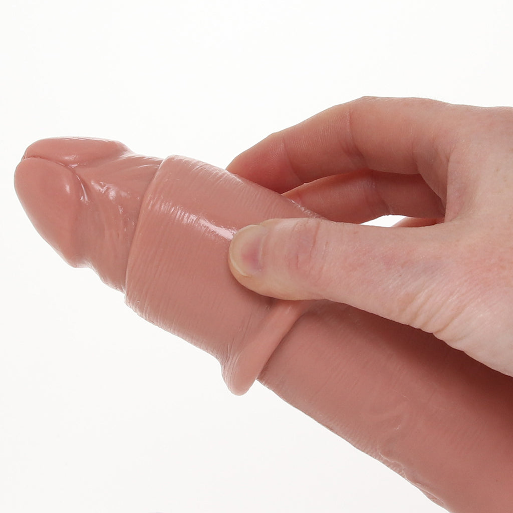 King Cock 6 Inch Slide-Skin Uncut Cock in Vanilla Dildo Sex Toys > Realistic Dildos