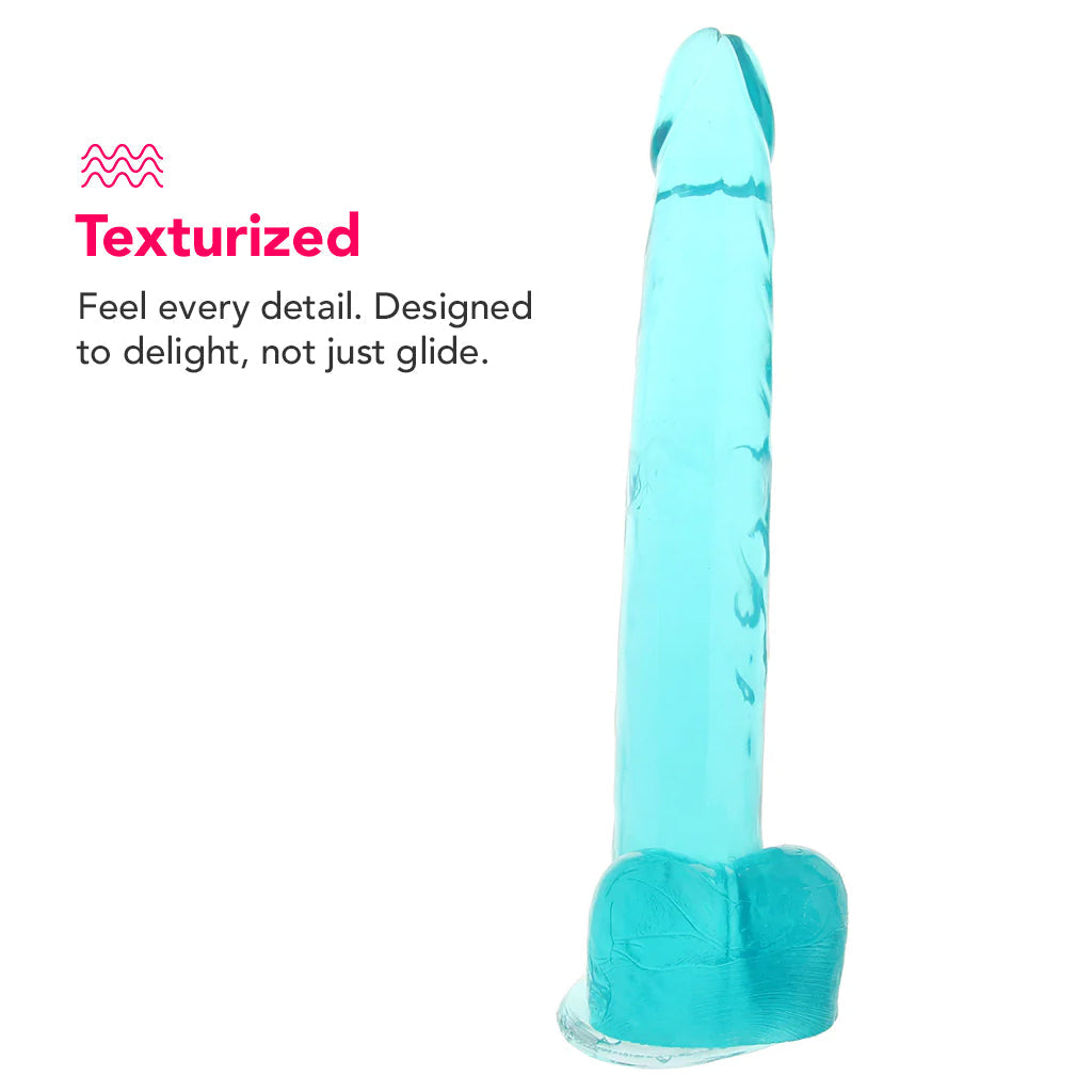 Size Queen 12 Inch Jelly Dildo in Blue Dildo Sex Toys > Realistic Dildos