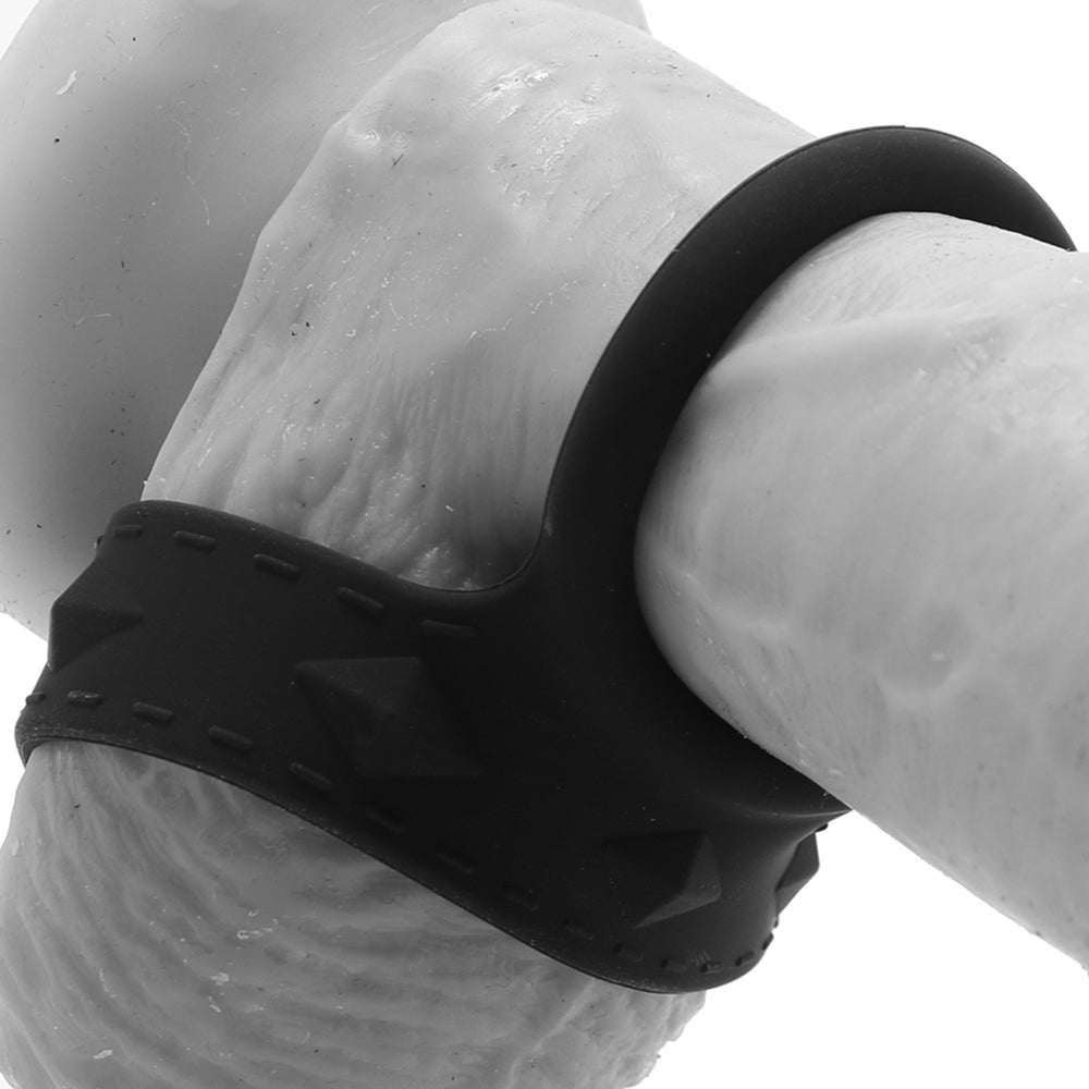 Blue Line Silicone Duo Snap Cock & Ball Ring Cock Rings