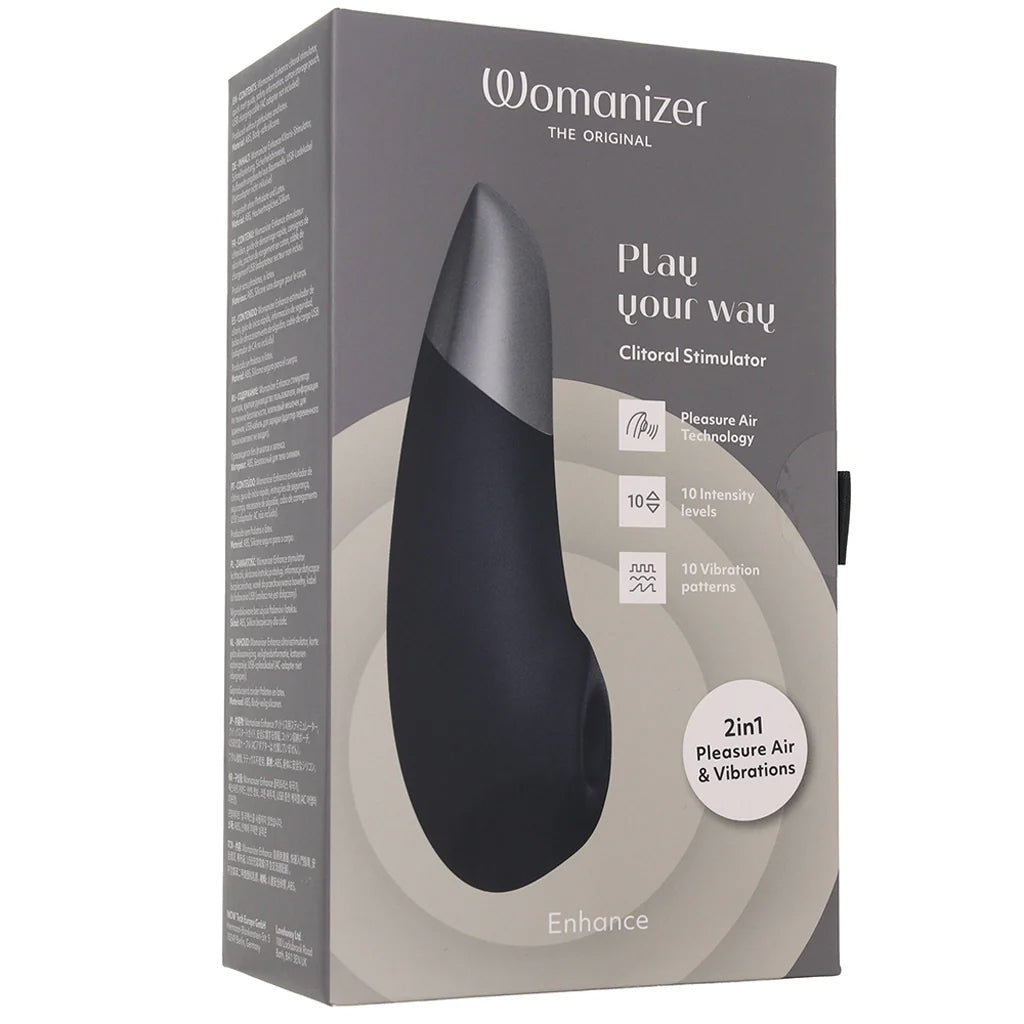 Womanizer Enhance Pleasure Air Vibe in Black Vibrators > Clitoral Suction & Stimulation