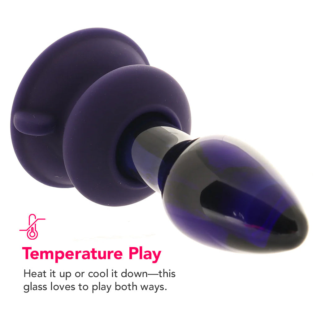 Icicles No.85 Vibrating Glass Plug in Purple Anal Sex Toys > Butt Plugs