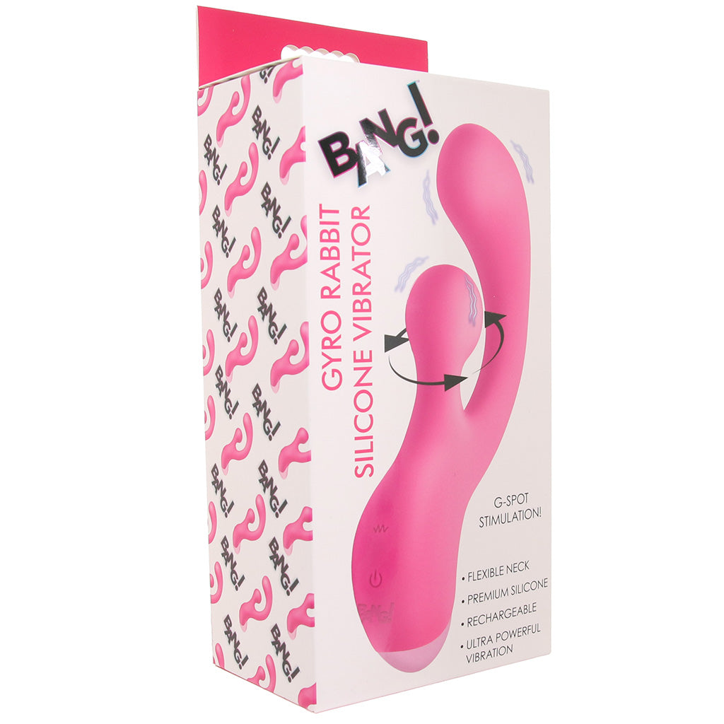 Bang! Gyro Silicone Rabbit Vibe in Pink Vibrators > Rabbit Vibrators
