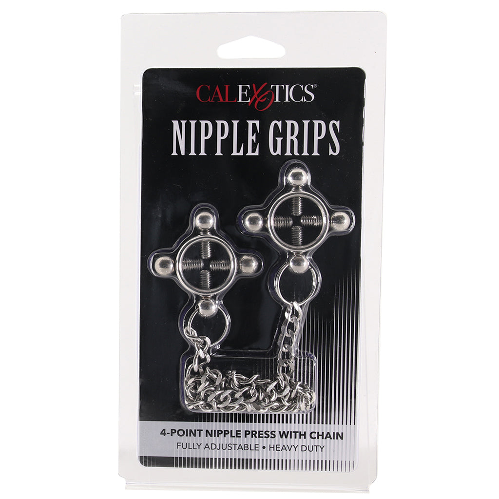 Nipple Grips 4-Point Nipple Press and Chain Bondage and Fetish > Nipple Stimulators & Clamps