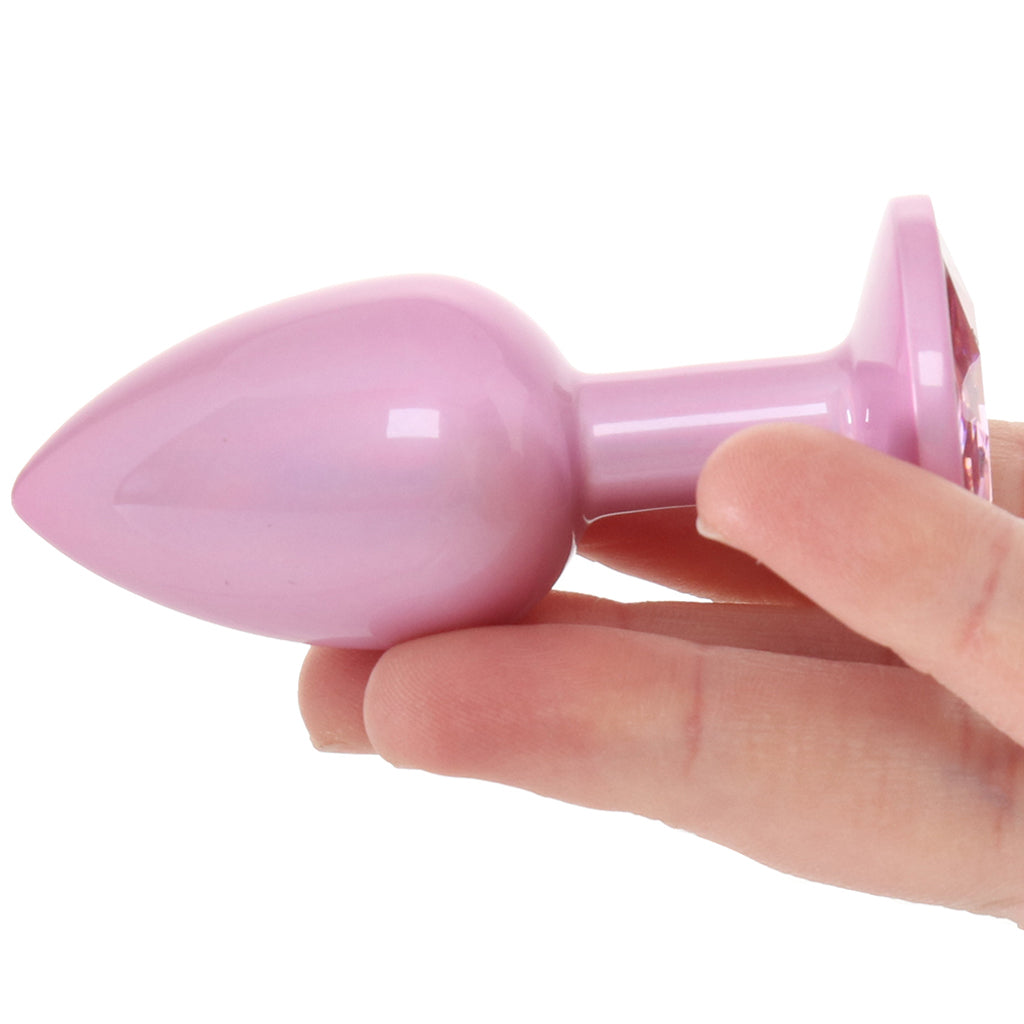 Rear Assets Pink Metal Butt Plug in Small Anal Sex Toys > Butt Plugs