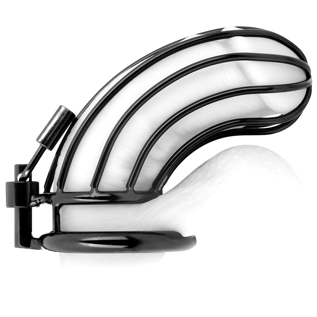 Blue Line Prisoner Cock Cage in Black Bondage and Fetish > Cock and Ball Devices