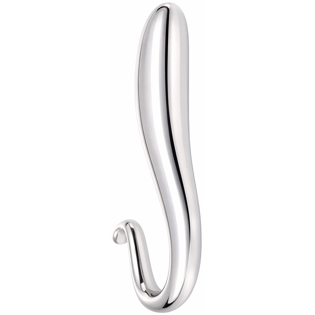 Stainless Steel Hollow Curved Wand Dildo Sex Toys > G-Spot Dildos