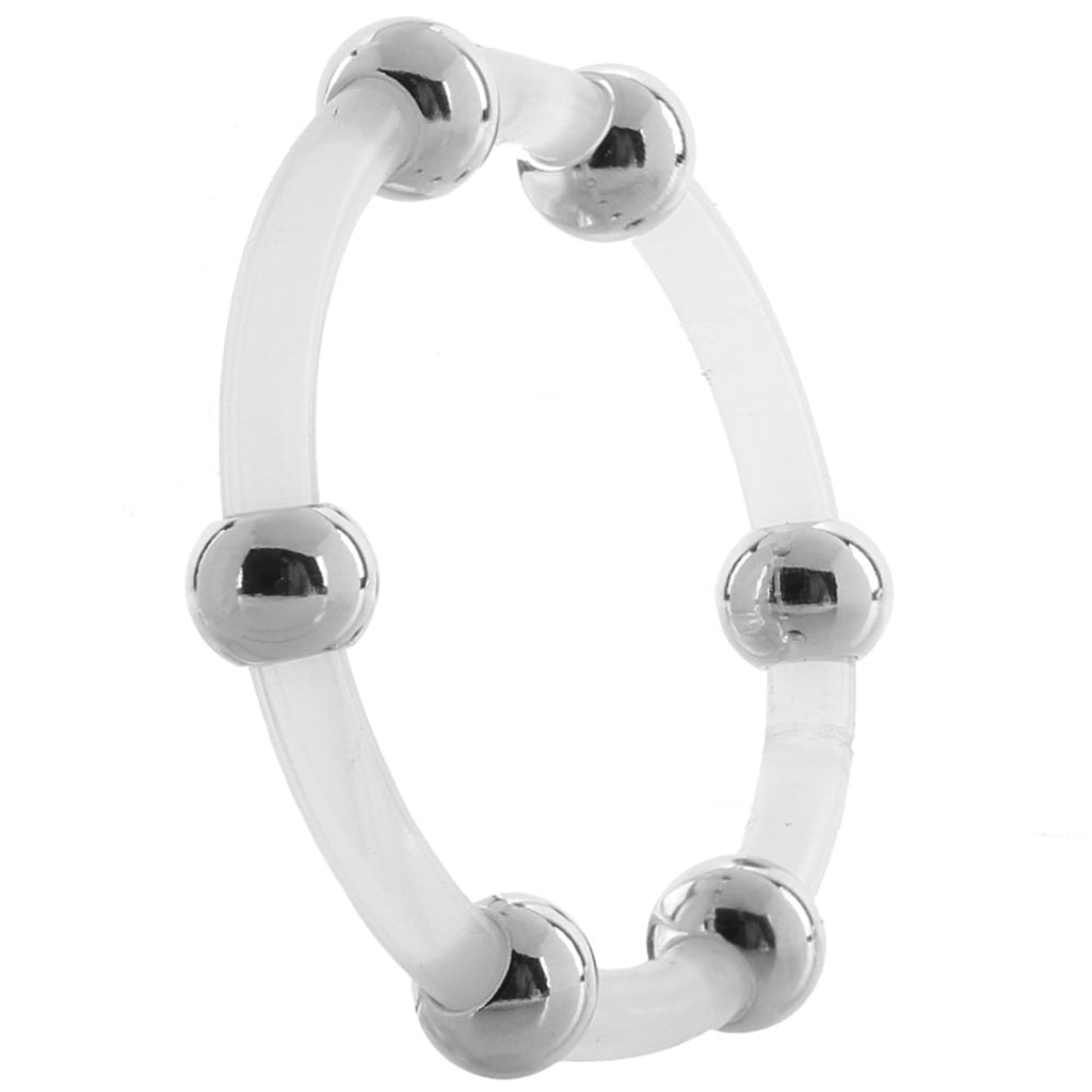 XL Steel Beaded Silicone Rings Cock Rings