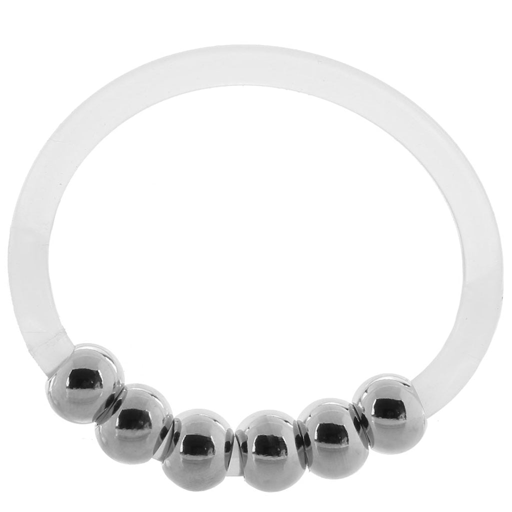 XL Steel Beaded Silicone Rings Cock Rings