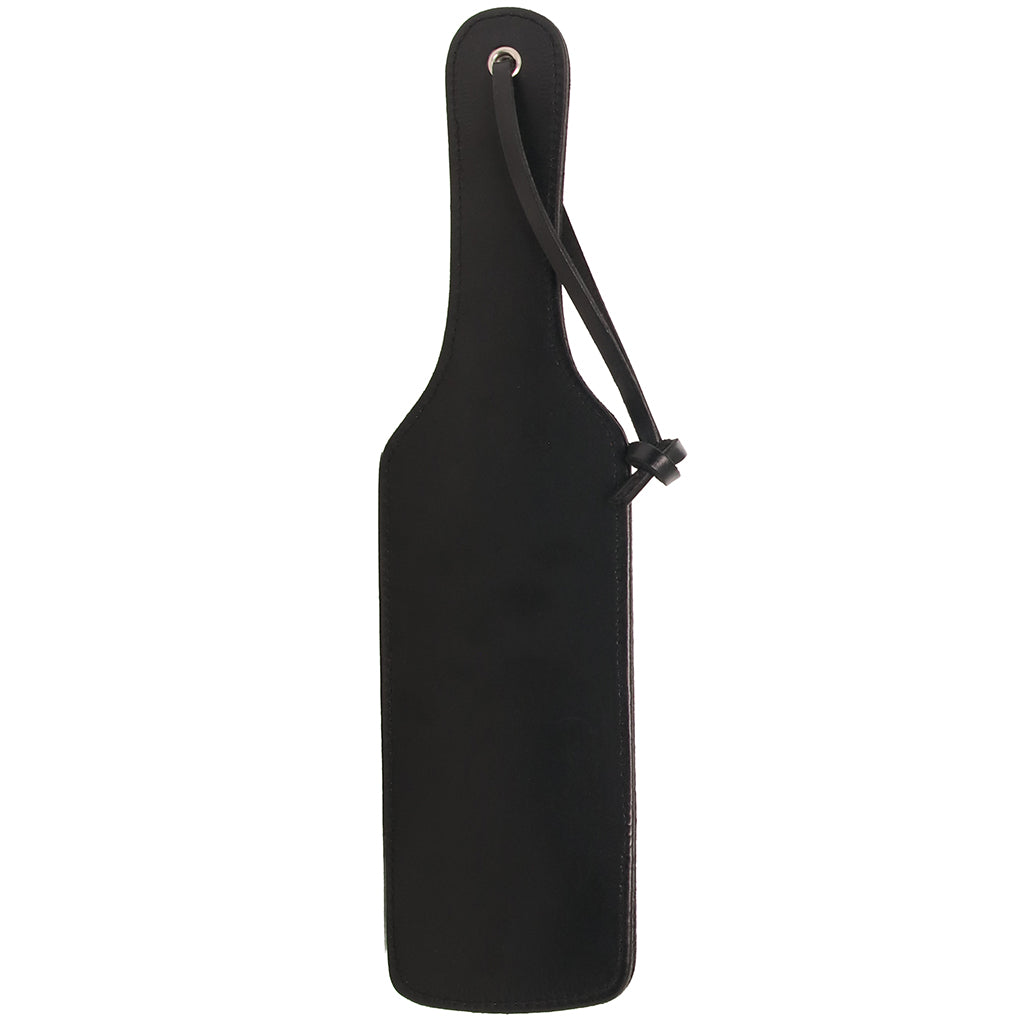 Black Leather Red Heart Paddle Bondage and Fetish > Whips and Crops