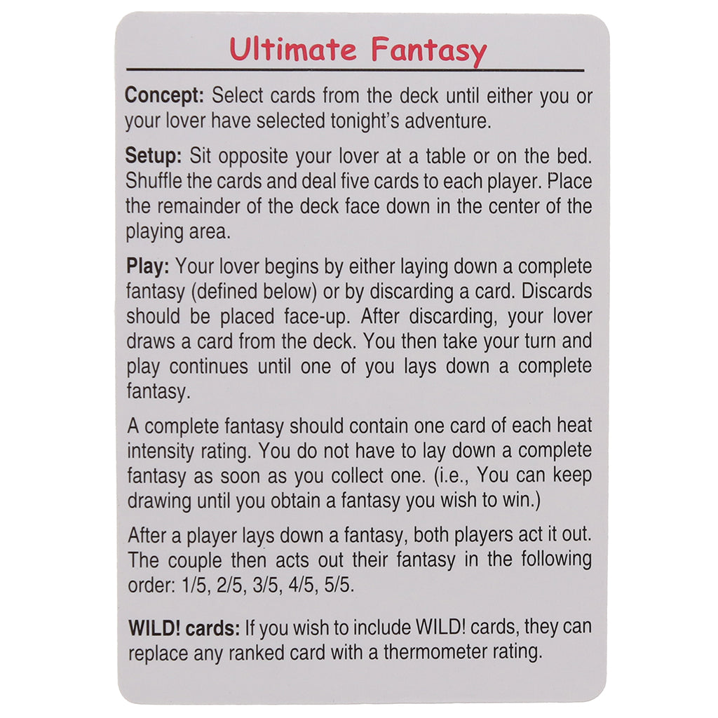 Sex! Card Game Sensual Love > Games