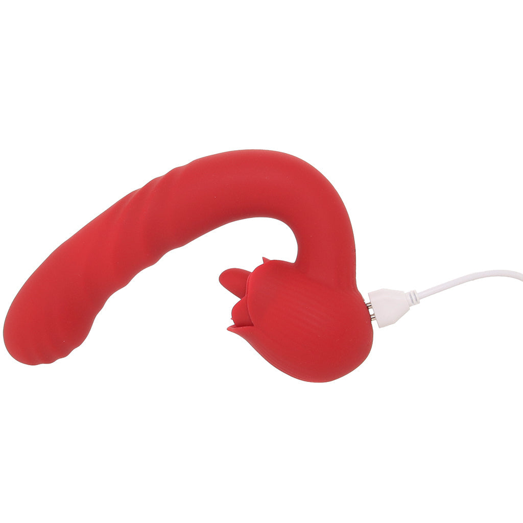 Bloomgasm Boom Bloom Thrusting & Licking Rose Vibe Vibrators > G-Spot Vibrators
