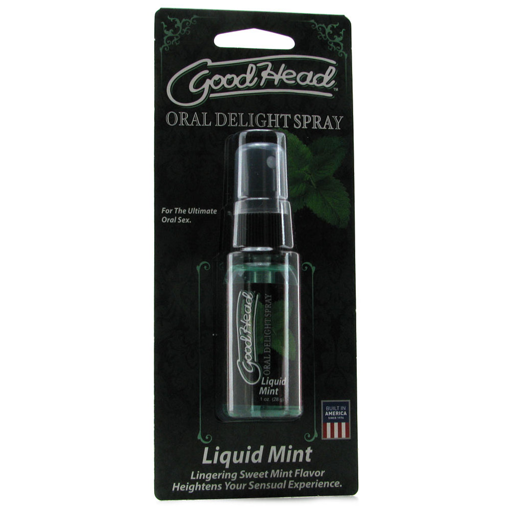GoodHead Oral Delight Spray 1oz in Liquid Mint Lubes and Lotions > Flavored Sex Lubes
