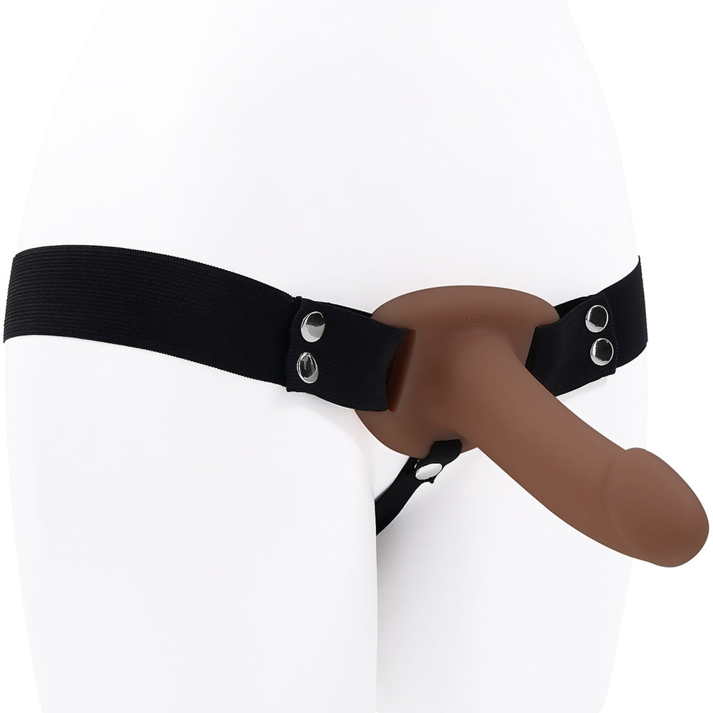 Selopa Our First Hollow Strap-On in Dark Dildo Sex Toys > Harness Compatible