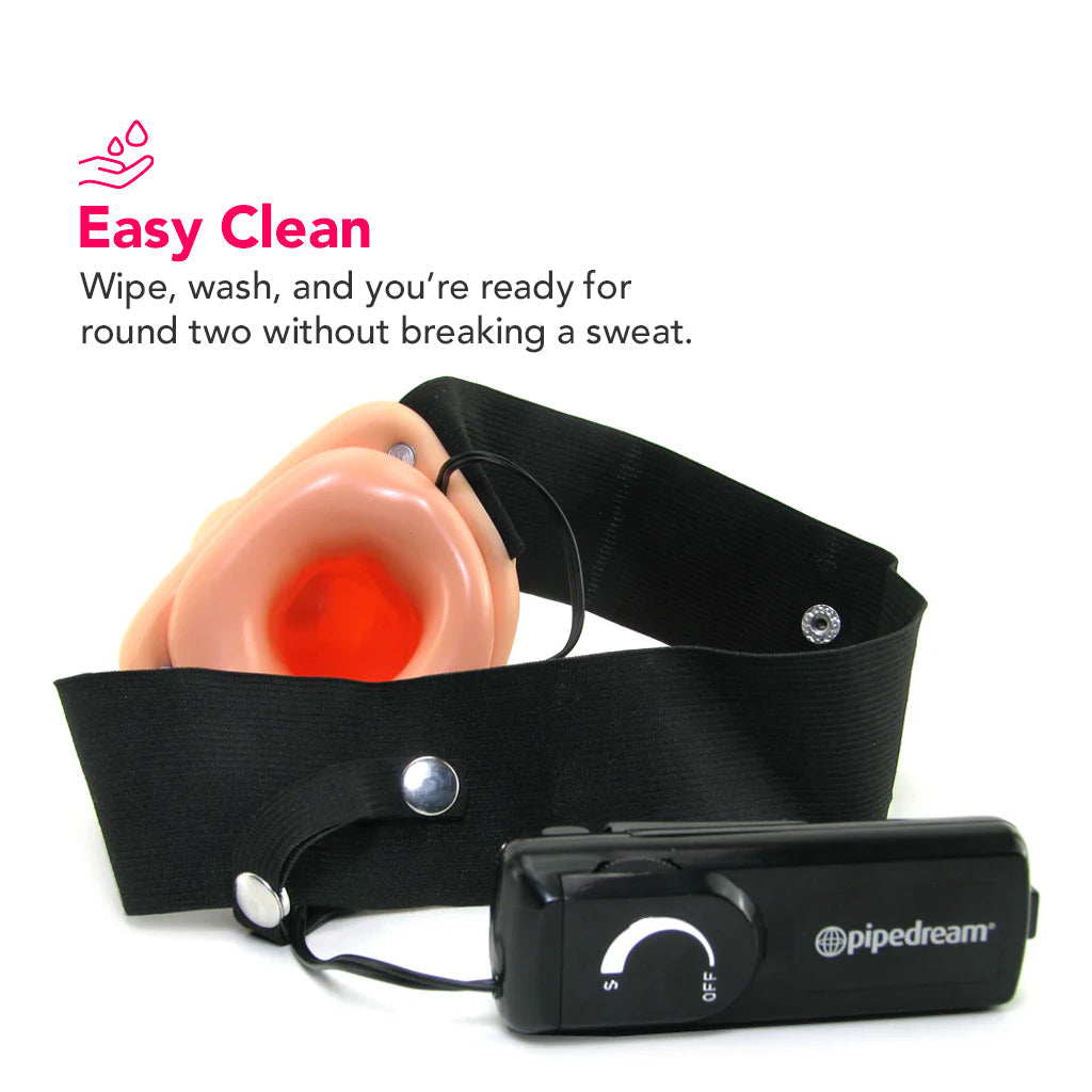 Fetish Fantasy 8 Inch Hollow Vibrating Strap-On Vibrators > Strap-On & Wearable