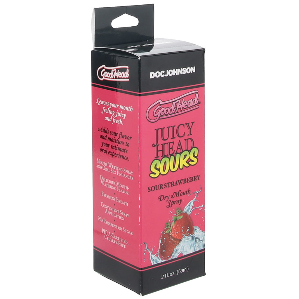 GoodHead Juicy Head Mouth Spray 2oz/59ml in Sour Strawberry Lubes and Lotions > Flavored Sex Lubes