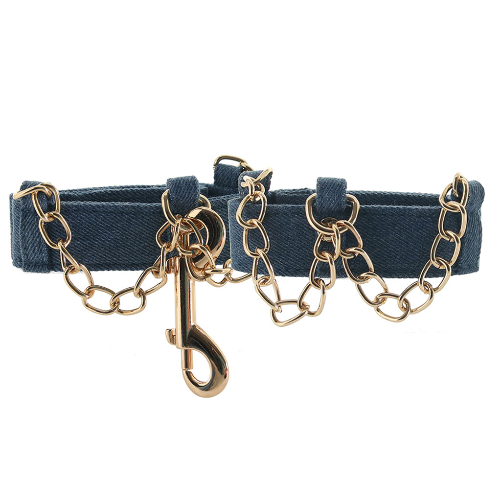 Ride 'Em Denim Wrist Cuffs Bondage and Fetish > Wrist and Ankle Cuffs