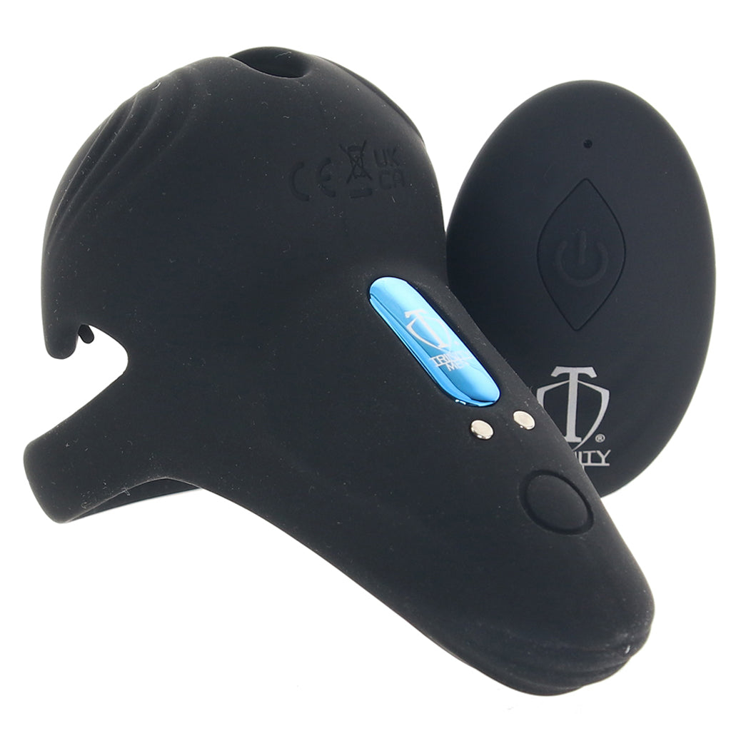 Trinity Men Cock & Ball Ring With Taint Stim Cock Rings