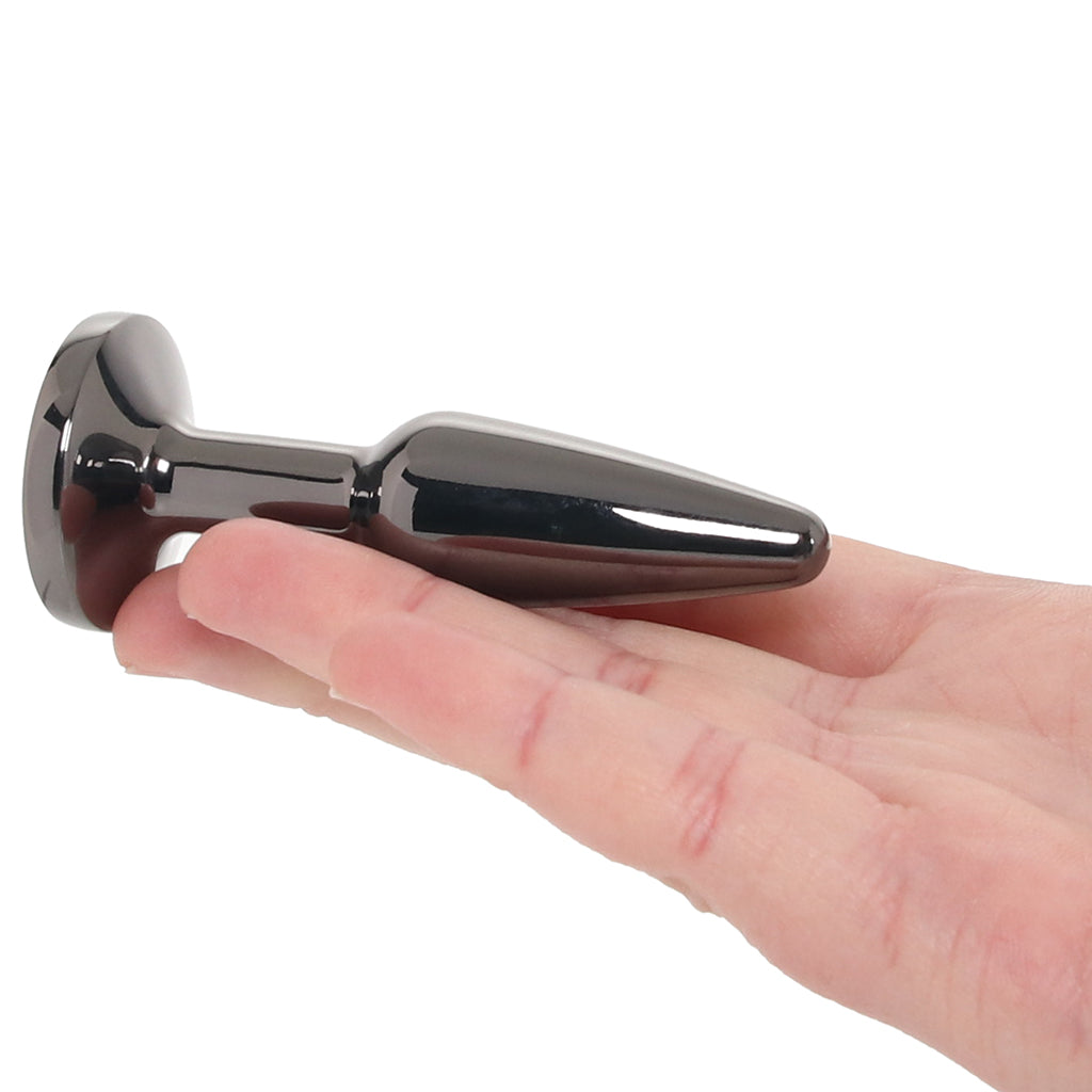 Rear Assets Small Tapered Butt Plug in Gunmetal Anal Sex Toys > Butt Plugs