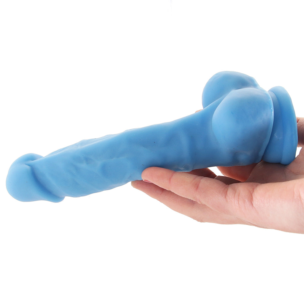Neo 7.5 Inch Dual Density Cock with Balls in Blue Dildo Sex Toys > Realistic Dildos