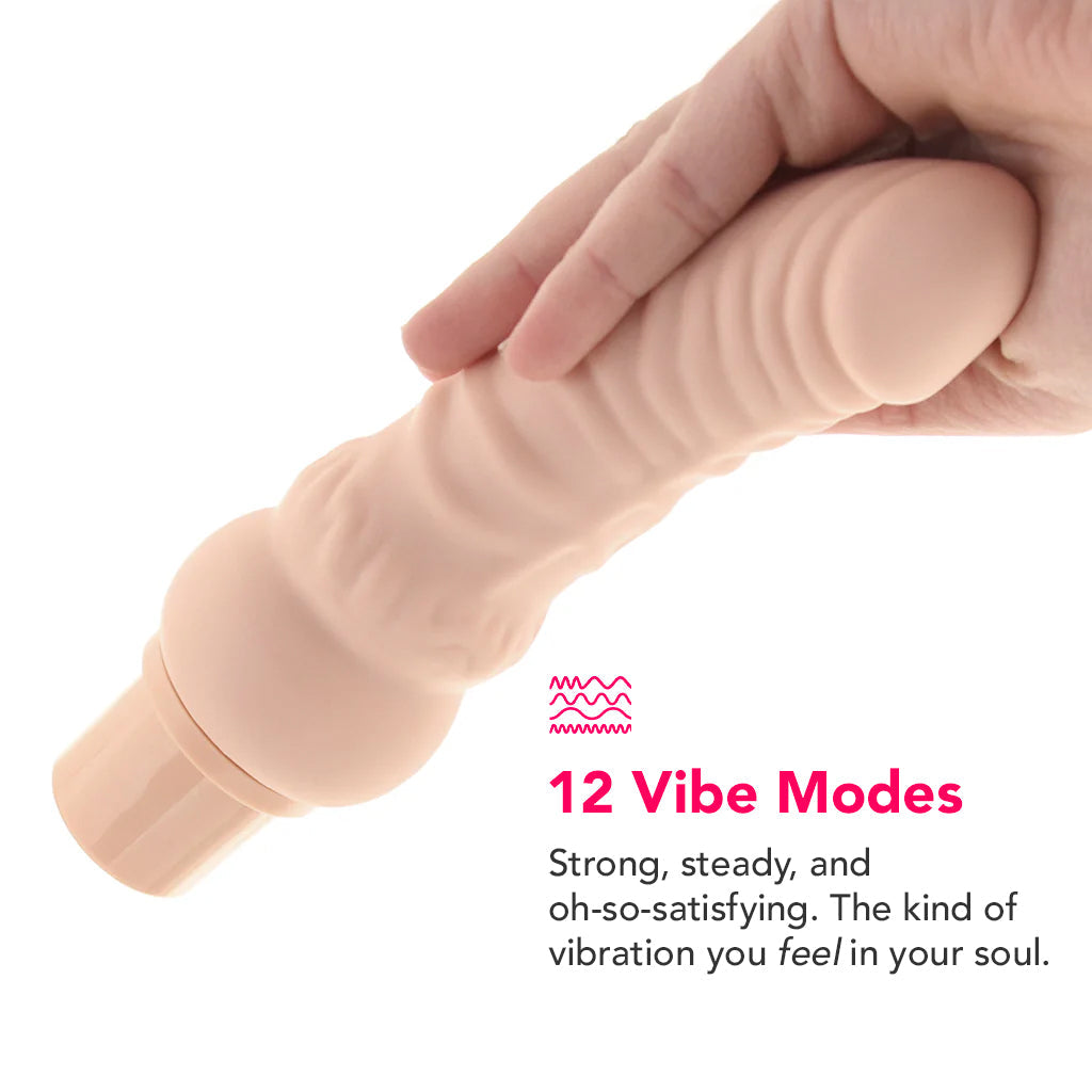 Power Stud Rechargeable Curvy Vibe in Light Vibrators > Realistic Vibrator Dildos