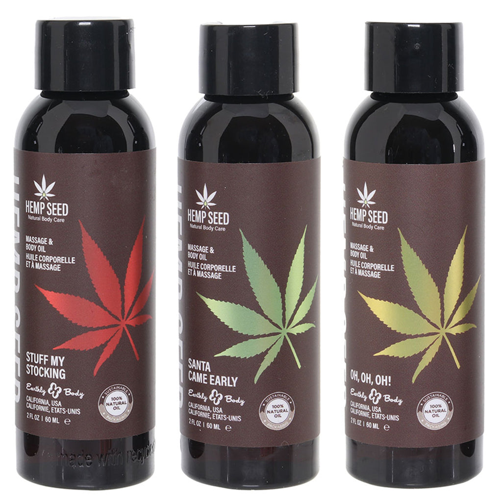 Hemp Seed Massage Oil Gift Set in 3 x 2oz/60ml Sensual Love > Massage