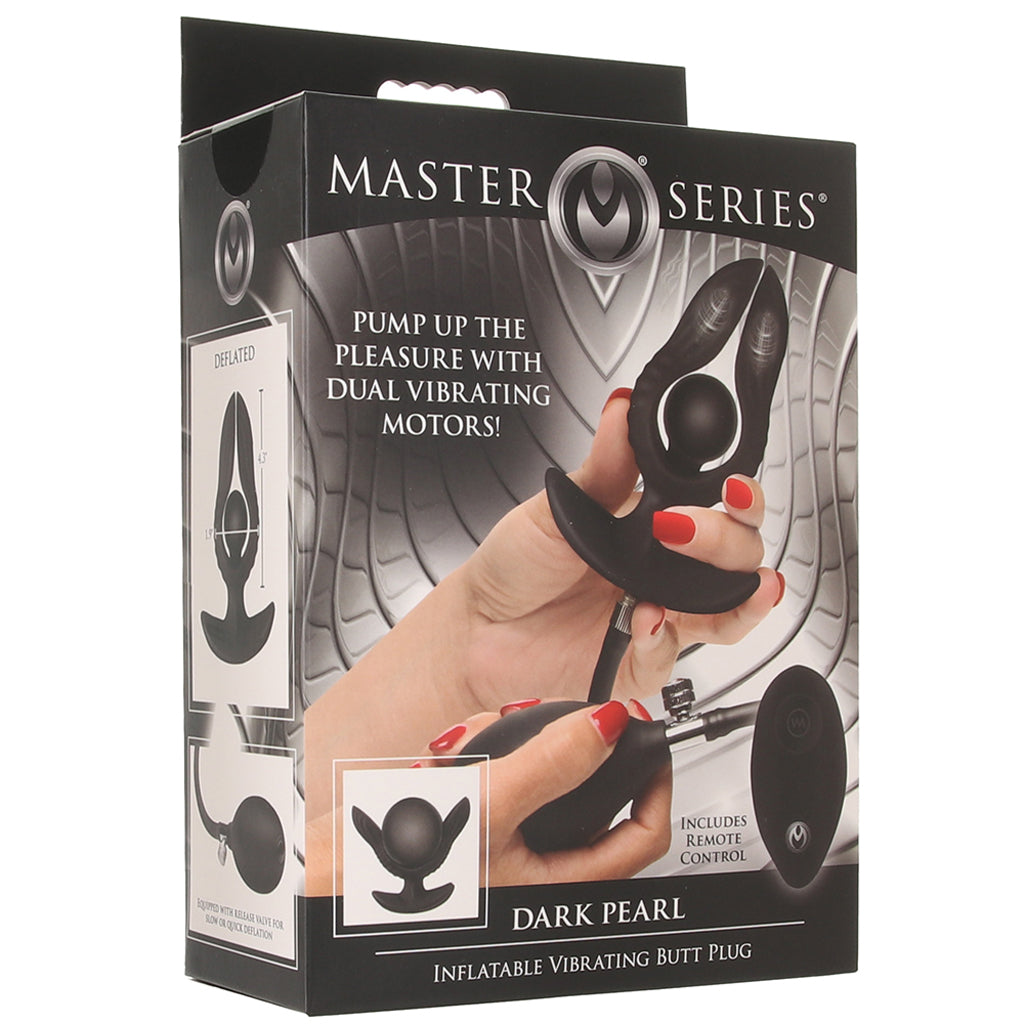 Master Series Dark Pearl Inflatable Vibrating Plug Anal Sex Toys > Butt Plugs