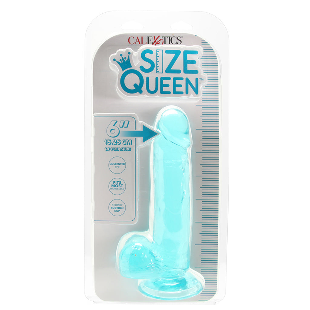 Size Queen 6 Inch Jelly Dildo in Teal Dildo Sex Toys > Realistic Dildos