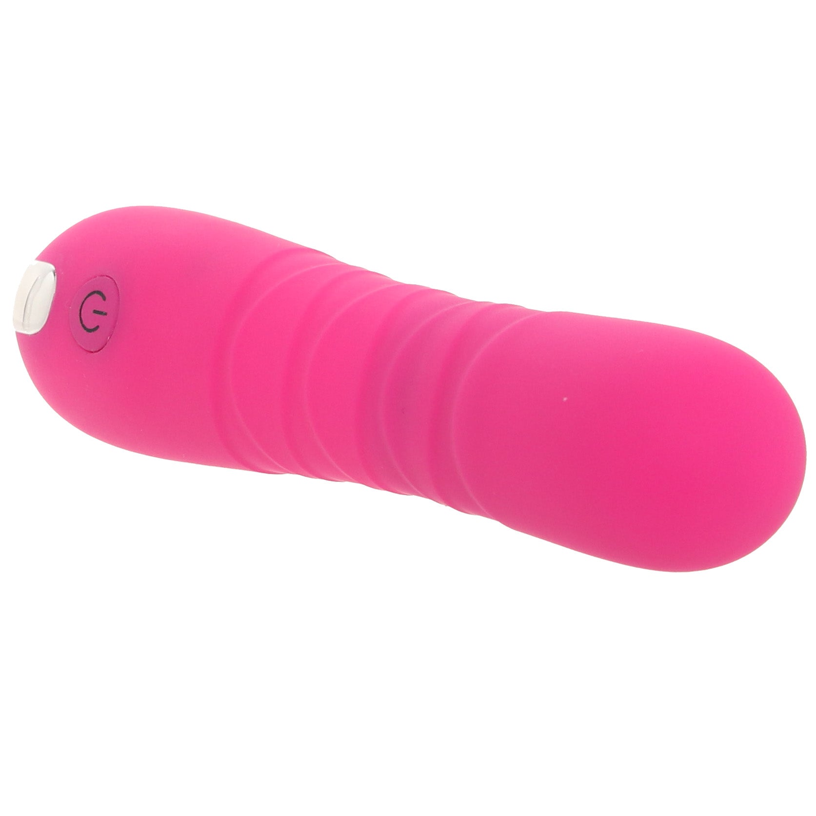 Bang! Thrusting Silicone Vibe in Pink Thrusting Dildos & Vibrators