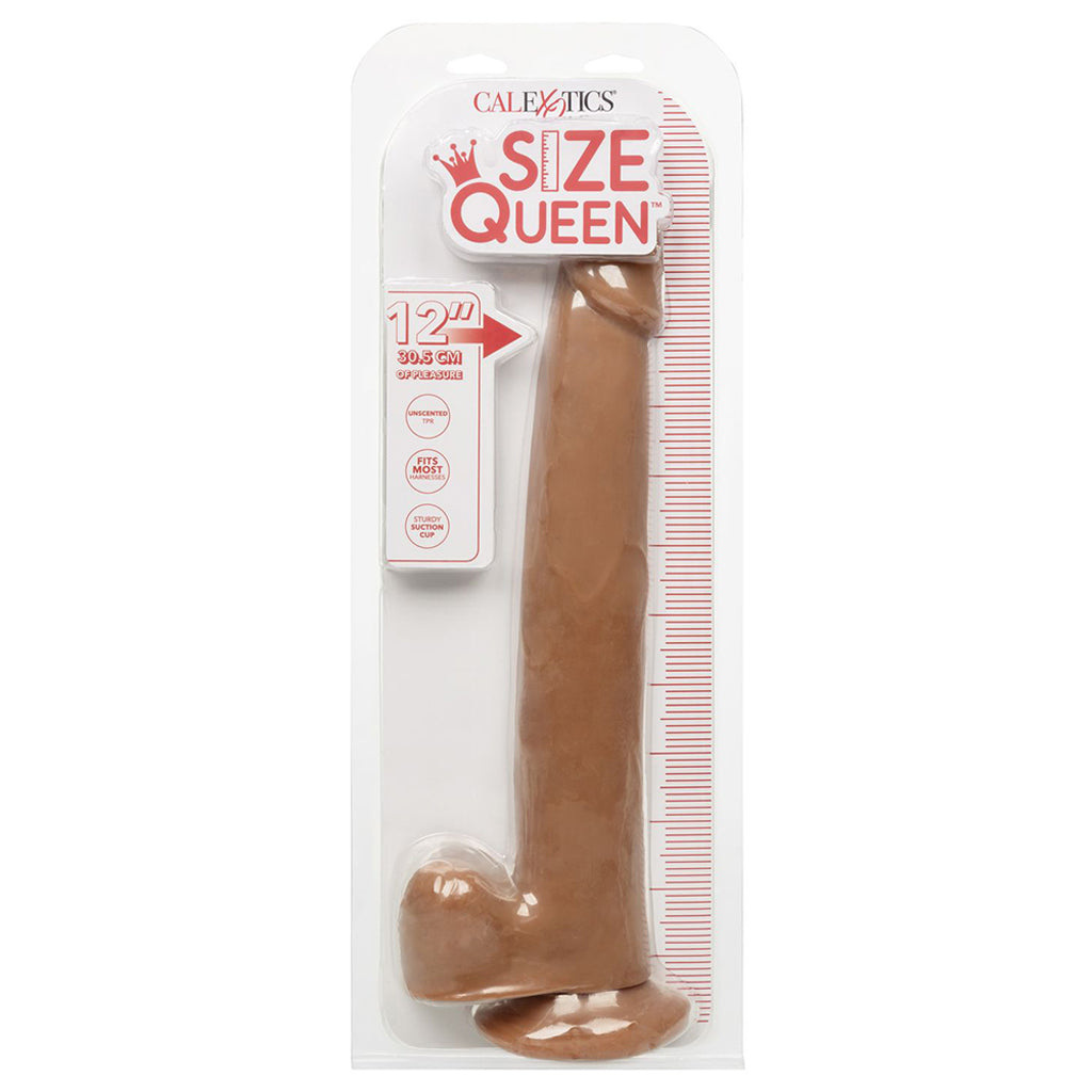 Size Queen 12 Inch Dildo in Brown Dildo Sex Toys > Realistic Dildos