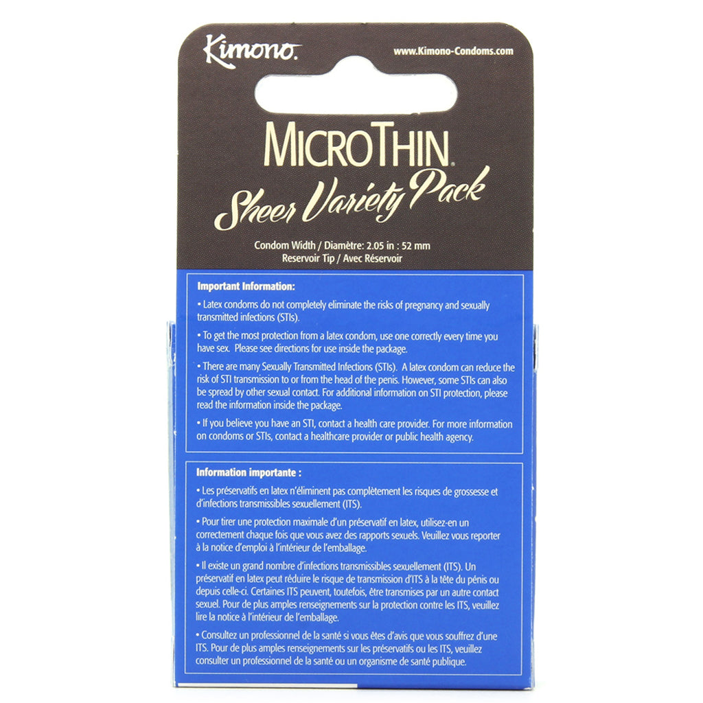 MicroThin Sheer Variety Pack Condoms in 3 Pack Condoms