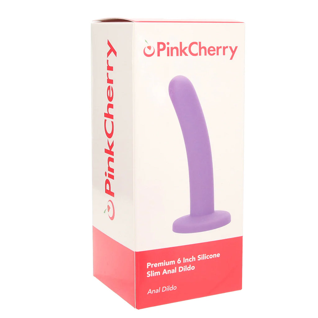 PinkCherry Premium 6 Inch Purple Silicone Slim Anal Dildo Dildo Sex Toys > Anal Dildos
