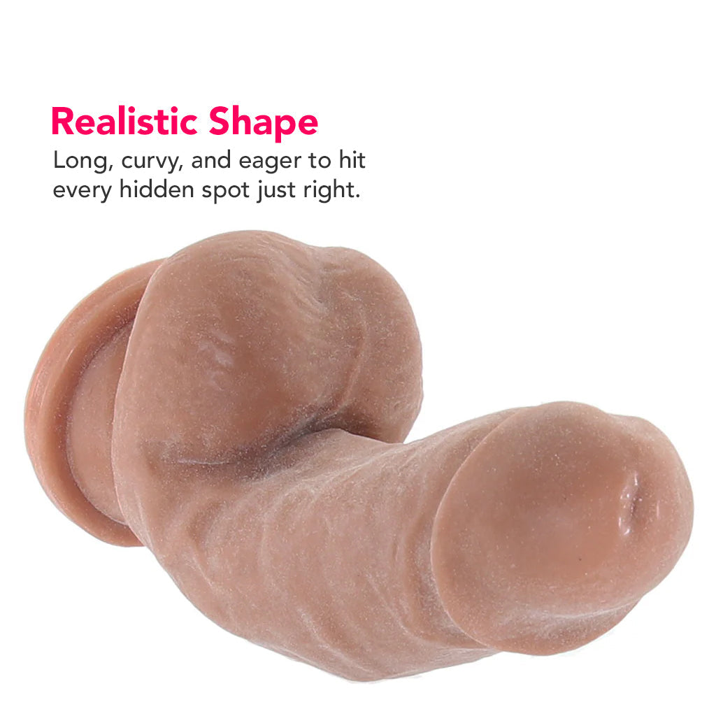 Dr. Skin Plus 7 Inch Girthy Poseable Dildo in Mocha Dildo Sex Toys > Realistic Dildos