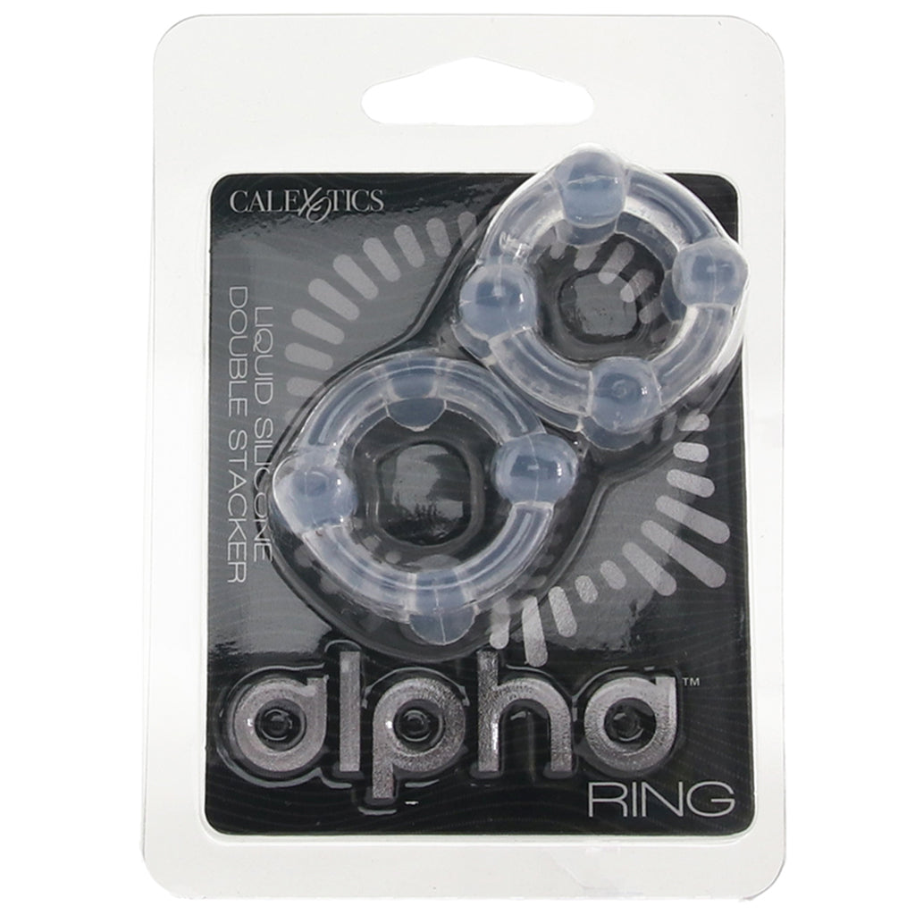 Alpha Liquid Silicone Double Stacker Rings Cock Rings