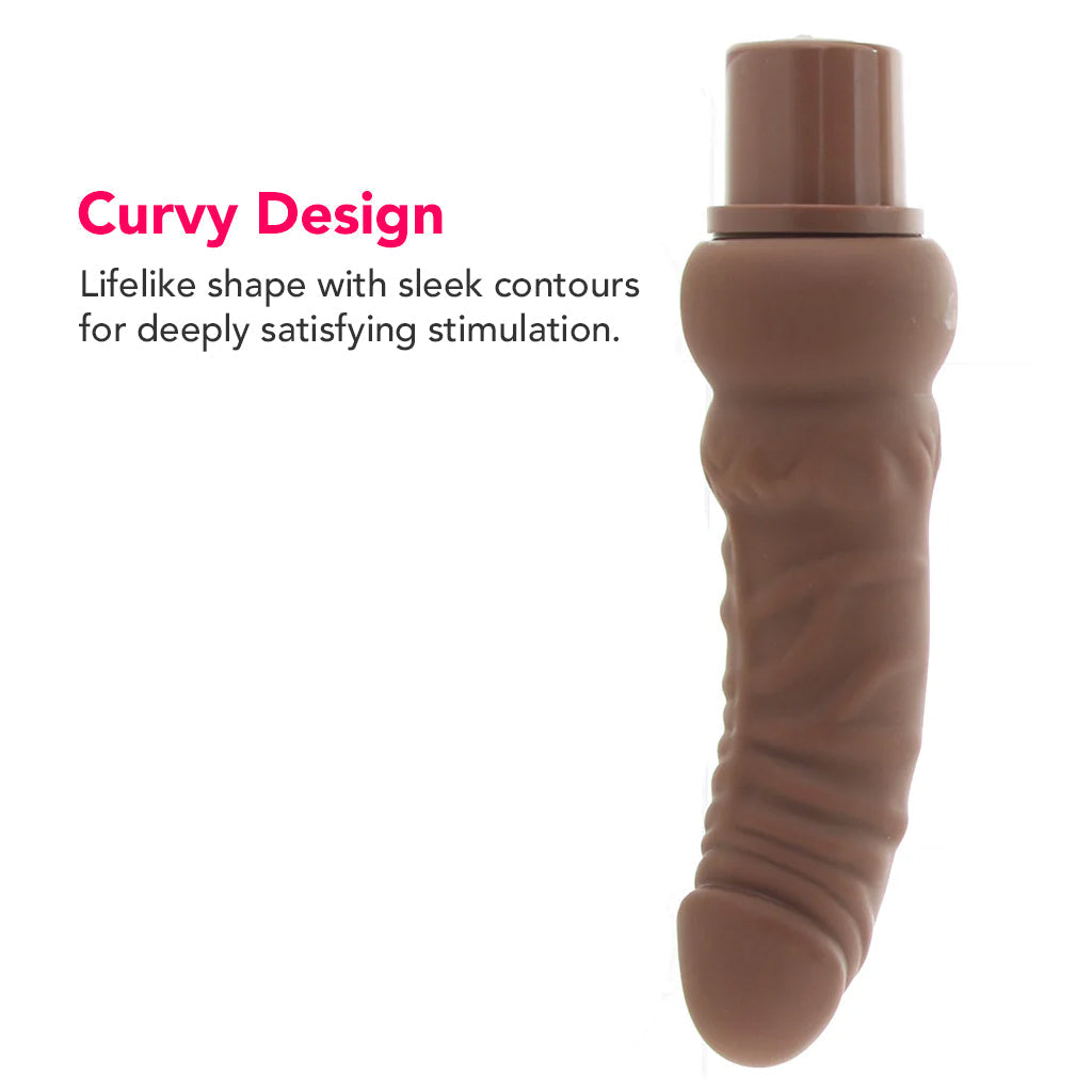 Power Stud Rechargeable Curvy Vibe in Brown Vibrators > Realistic Vibrator Dildos
