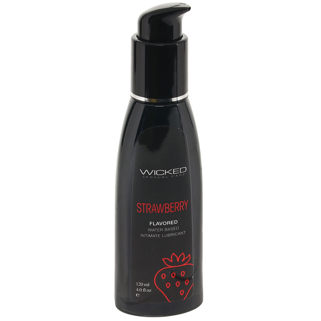 Aqua Flavored Lube 4oz/120ml in Strawberry Lubes and Lotions > Flavored Sex Lubes