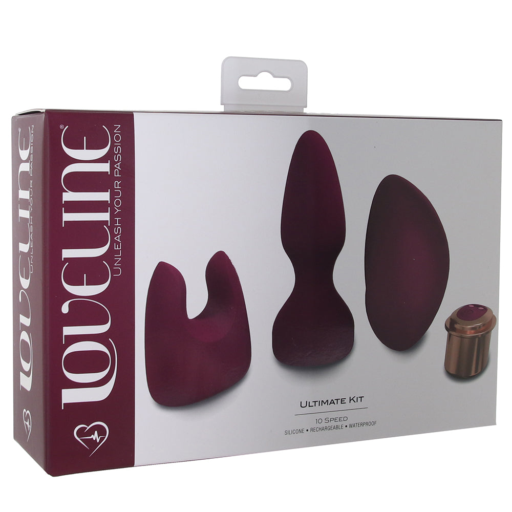 Loveline Ultimate Vibe Kit in Burgundy Anal Sex Toys > Butt Plugs