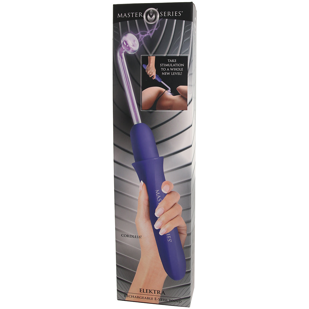 Master Series Elektra Rechargeable E-Stim Wand in Purple Bondage and Fetish > Electro Stim