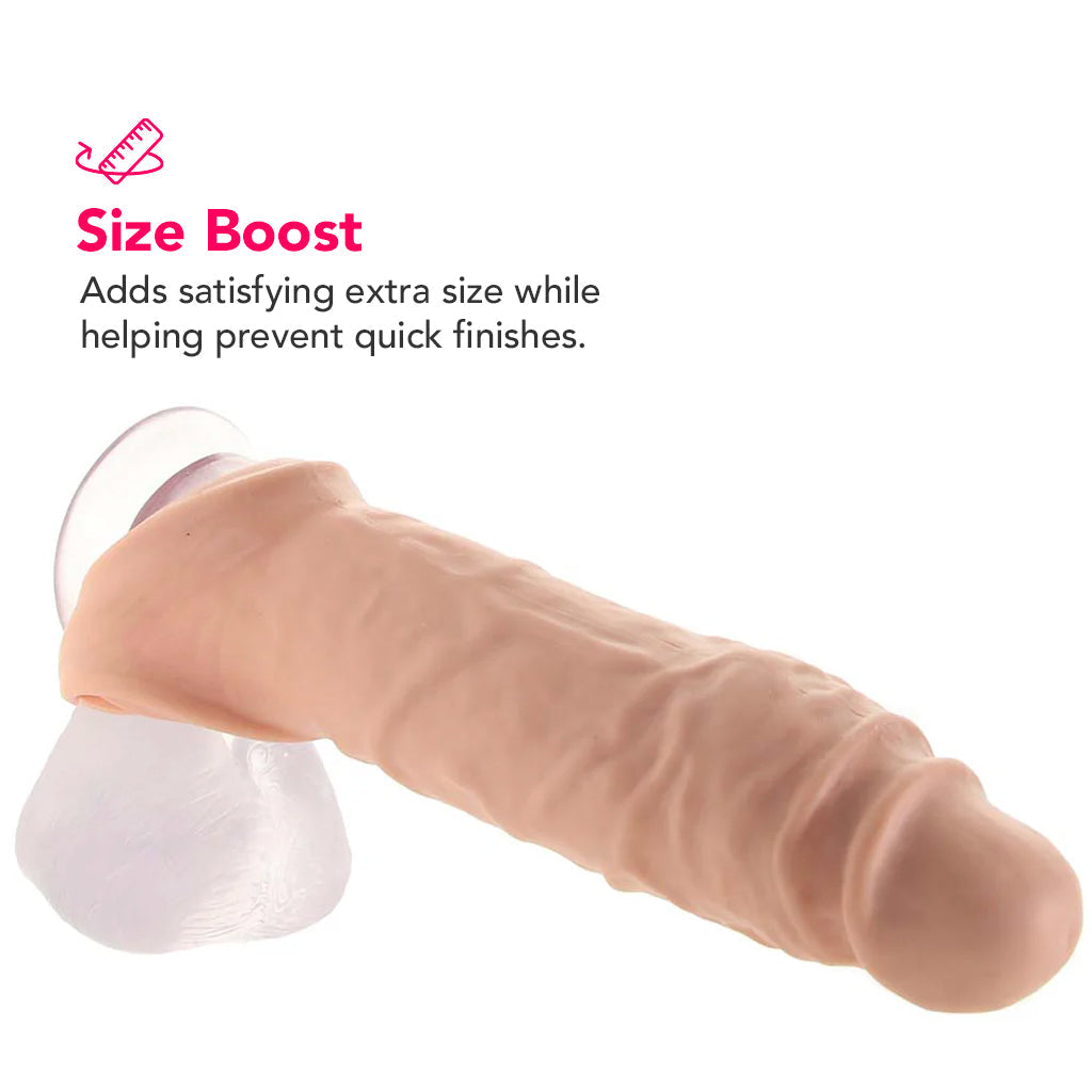 RealRock Penis Sleeve 9 Inch Extender in White Male Enhancement > Extenders and Sleeves