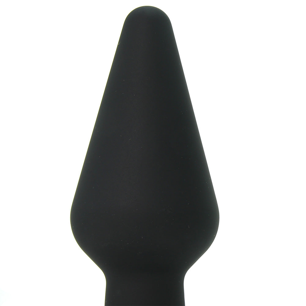 All About Anal Seamless Silicone 6 Inch Butt Plug in Black Clearance