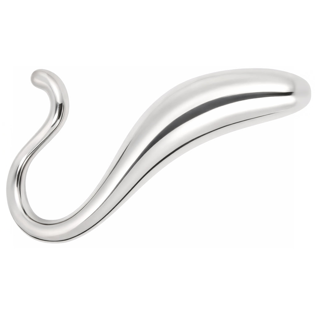 Stainless Steel Hollow Curved Wand Dildo Sex Toys > G-Spot Dildos