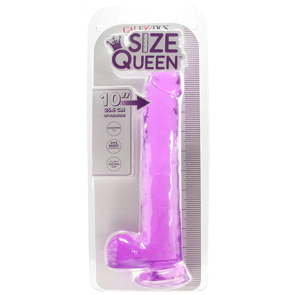 Size Queen 10 Inch Jelly Dildo in Purple Dildo Sex Toys > Realistic Dildos