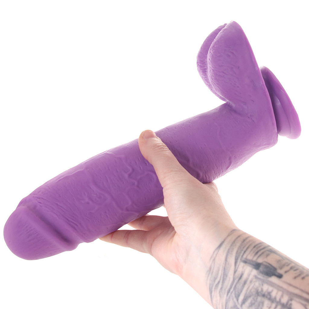 Neo 10 Inch Dual Density Ballsy Dildo in Purple Dildo Sex Toys > Realistic Dildos