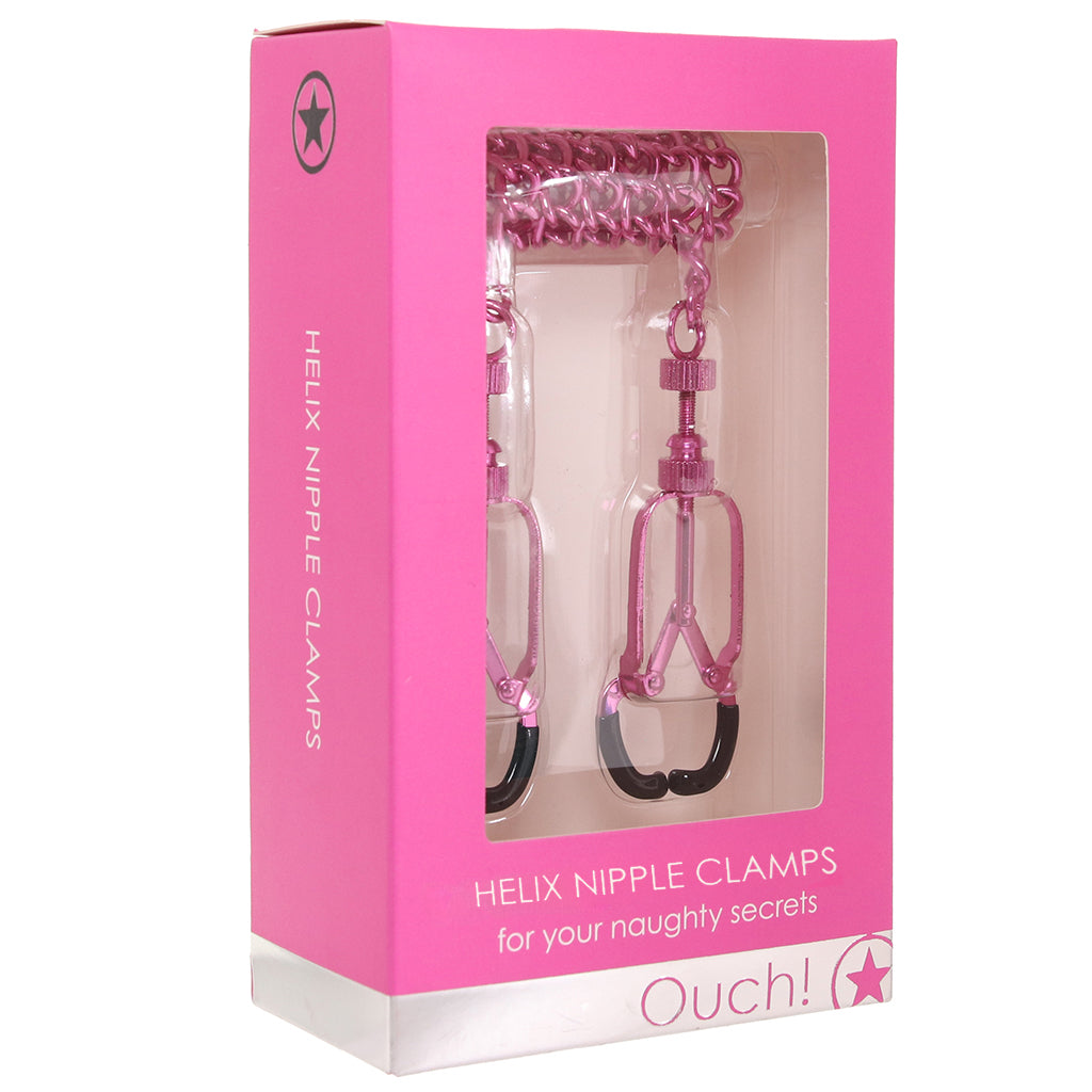 Ouch! Helix Nipple Clamps in Pink Bondage and Fetish > Nipple Stimulators & Clamps