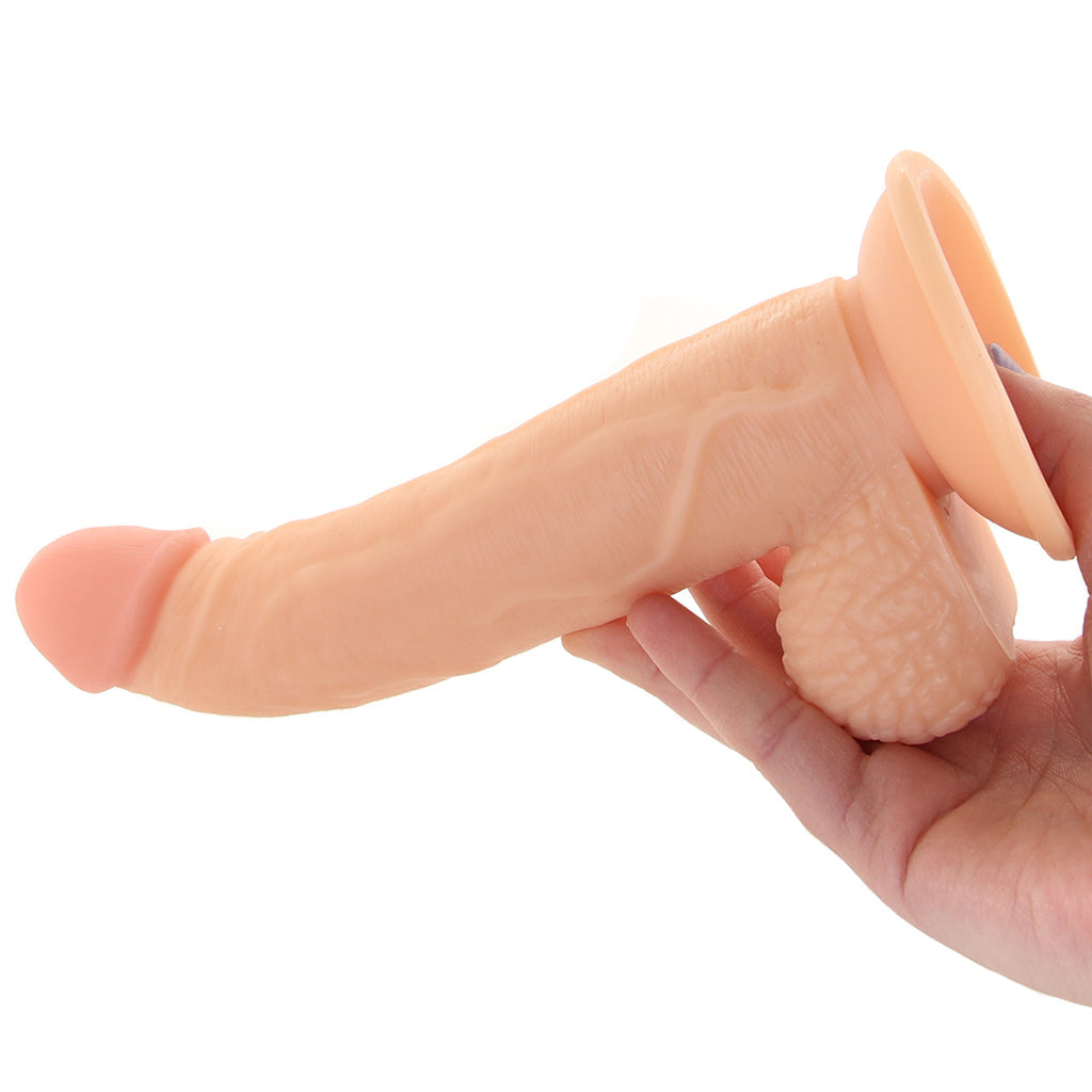 Pop Peckers 7.5 Inch Ballsy Dildo in Light Dildo Sex Toys > Realistic Dildos