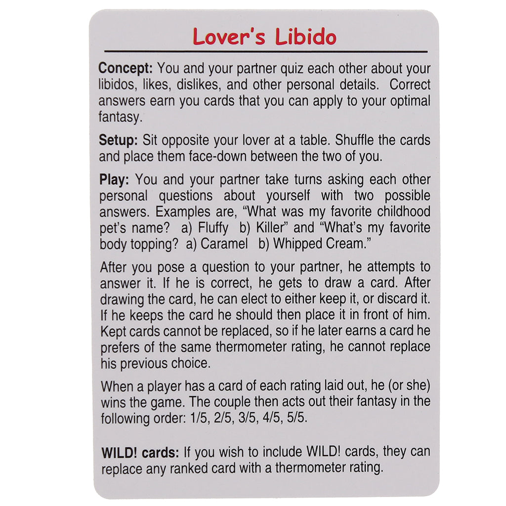 Sex! Card Game Sensual Love > Games