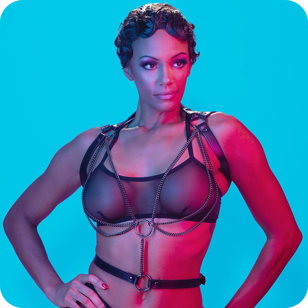 Euphoria Multi Chain Halter Harness Bondage and Fetish > Women's