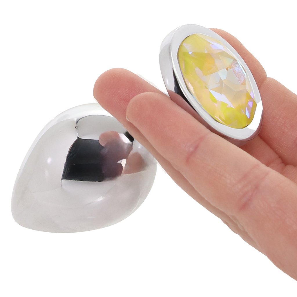 Rear Assets Medium Yellow Gem Plug Anal Sex Toys > Butt Plugs